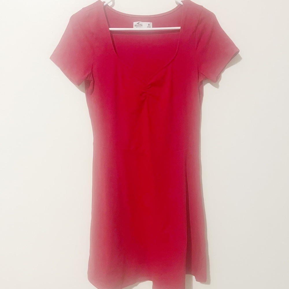 Hollister Red Cinched Front ALine Skater Dress